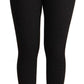 Dolce & Gabbana Black Virgin Wool Stretch Waist Tights Pants