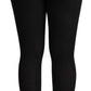 Dolce & Gabbana Black Cashmere Stretch Waist Tights Pants