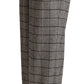 Dolce & Gabbana Gray Tartan Straight Trouser Wool Pants