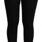 Dolce & Gabbana Black Cashmere Stretch Waist Tights Pants