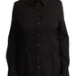 Dolce & Gabbana Black Collared Long Sleeves Shirt