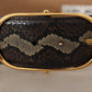 Dolce & Gabbana Brown Exotic Leather Gold Oval Buckle Belt