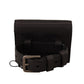 Dolce & Gabbana Black Leather Trifold Purse Belt Multi Kit Wallet