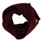 Dolce & Gabbana Dark Red Cashmere Logo Wrap Shawl Knitted Scarf