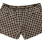 Dolce & Gabbana Black White Polka Dots Cotton Linen Shorts