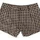 Dolce & Gabbana Black White Polka Dots Cotton Linen Shorts