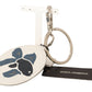 Dolce & Gabbana White Leather Fish Metal Silver Tone Keyring Keychain