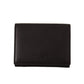 Dolce & Gabbana Black Leather Trifold Purse Belt Strap Multi Kit Wallet