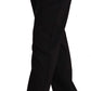 Dolce & Gabbana Black Mid Waist Skinny Trouser Wool Pants