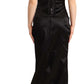 Dolce & Gabbana Black Silk Stretch Sheath Mermaid Gown Dress