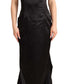 Dolce & Gabbana Black Silk Stretch Sheath Mermaid Gown Dress