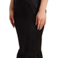 Dolce & Gabbana Black Silk Stretch Sheath Mermaid Midi Dress