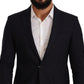 Domenico Tagliente Black Single Breasted One Button Suit Jacket