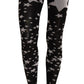 Dolce & Gabbana Black White Stars Print Nylon Stockings