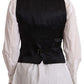 Dolce & Gabbana Black Button Down Sleeveless Vest