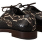 Dolce & Gabbana Brown Derby Exotic Leather Men Shoes