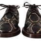 Dolce & Gabbana Brown Derby Exotic Leather Men Shoes