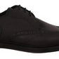 Dolce & Gabbana Purple Wingtip Leather Derby Shoes