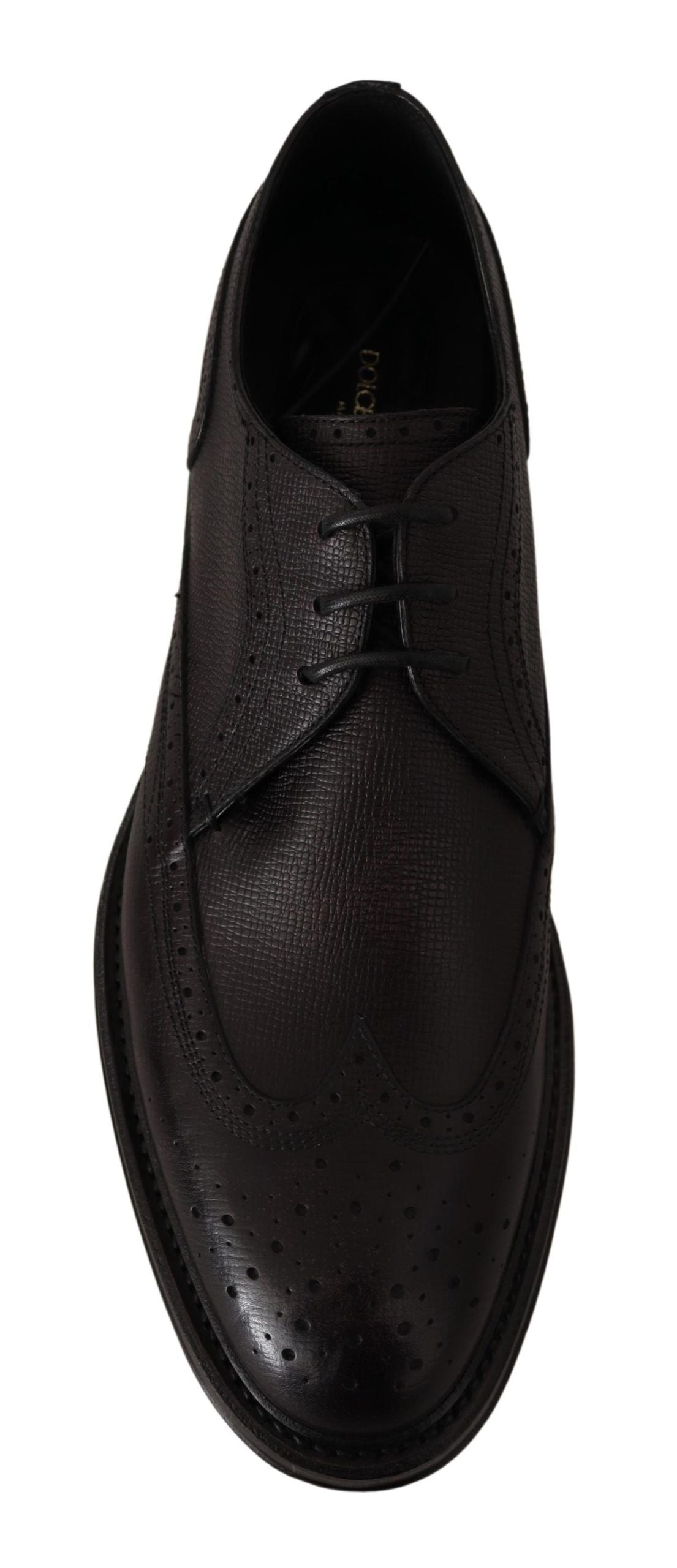 Dolce & Gabbana Purple Wingtip Leather Derby Shoes