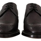 Dolce & Gabbana Purple Wingtip Leather Derby Shoes