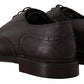 Dolce & Gabbana Purple Wingtip Leather Derby Shoes