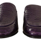 Dolce & Gabbana Purple Exotic Leather Flats Slides Shoes