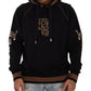 Dolce & Gabbana Black Brown Leopard Cotton Hooded Pullover Sweater