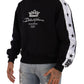 Dolce & Gabbana Black Cotton Crewneck Crown 1984 Stars Pullover Black