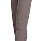 Armani Brown High Waist Silk Tapered Long Pants