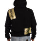 Dolce & Gabbana Black Gold Logo Hooded Sweatshirt