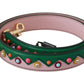 Dolce & Gabbana Pink Green Multicolor Shoulder Strap Leather Handbag Accessory