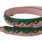 Dolce & Gabbana Pink Green Multicolor Shoulder Strap Leather Handbag Accessory