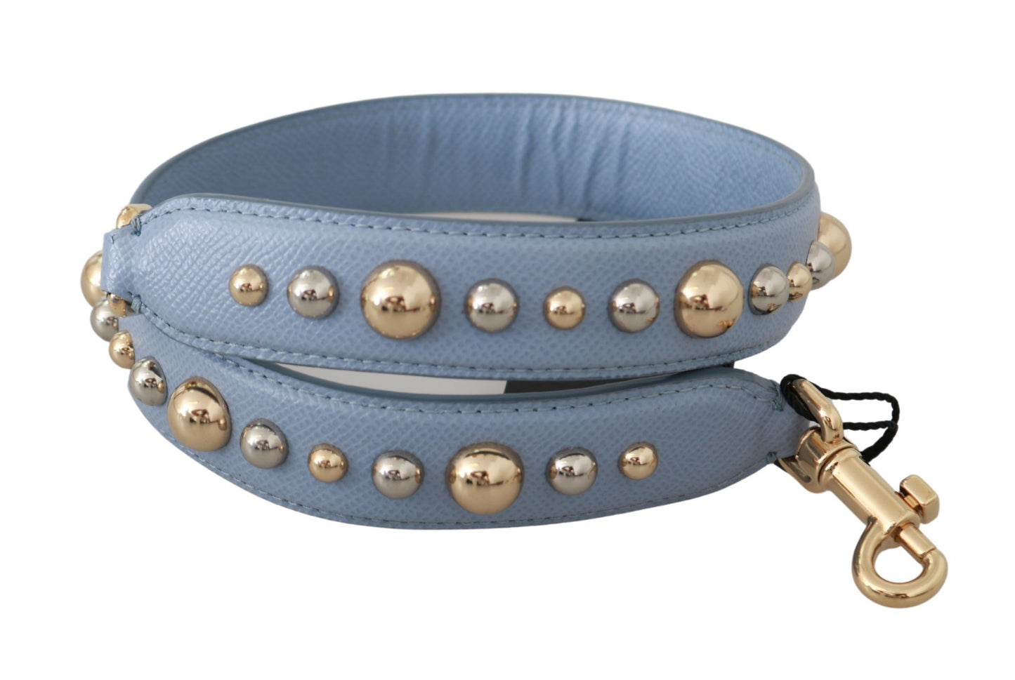 Dolce & Gabbana Blue Leather Handbag Accessory Shoulder Strap