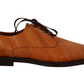 Dolce & Gabbana Brown Eel Leather Lace Up Formal Shoes