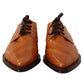 Dolce & Gabbana Brown Eel Leather Lace Up Formal Shoes