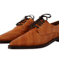 Dolce & Gabbana Brown Eel Leather Lace Up Formal Shoes