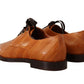 Dolce & Gabbana Brown Eel Leather Lace Up Formal Shoes