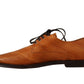 Dolce & Gabbana Brown Eel Leather Lace Up Formal Shoes