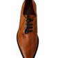 Dolce & Gabbana Brown Eel Leather Lace Up Formal Shoes