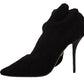 Dolce & Gabbana Black Stretch Socks Knee High Booties Shoes