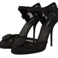 Dolce & Gabbana Black Mesh Ankle Strap Stiletto Heel Pumps