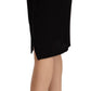 PLEIN SUD Black High Waist Pencil Knee Length Skirt