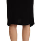 PLEIN SUD Black High Waist Pencil Knee Length Skirt