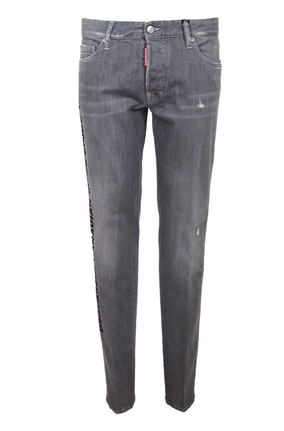 Dsquared² Gray Cotton Jeans & Pant