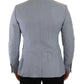 Dolce & Gabbana Blue Linen Slim Fit Blazer Jacket