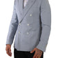 Dolce & Gabbana Blue Linen Slim Fit Blazer Jacket