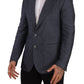 Dolce & Gabbana Blue Linen TAORMINA Blazer Jacket