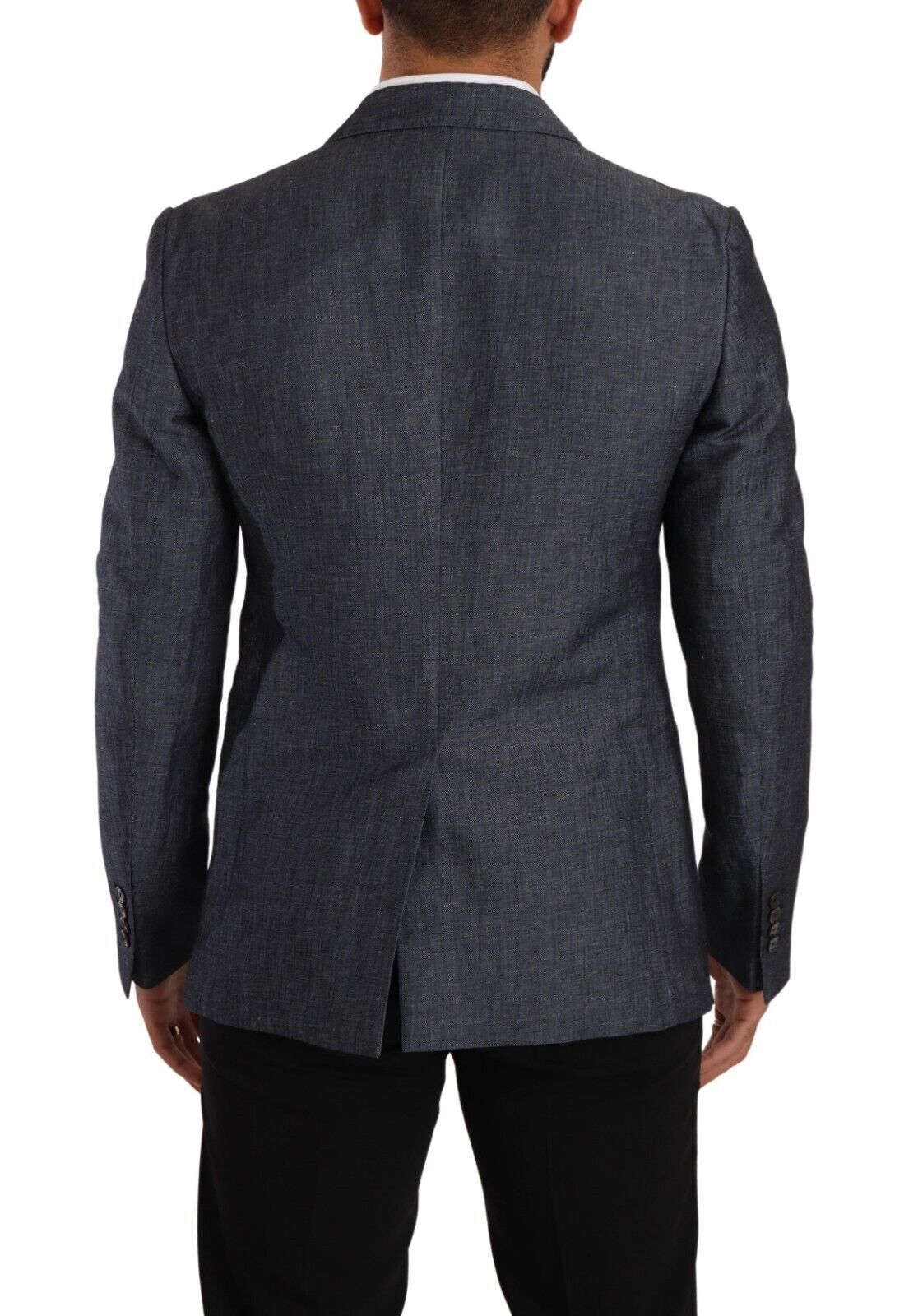 Dolce & Gabbana Blue Linen TAORMINA Blazer Jacket