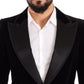 Dolce & Gabbana Black Velvet Single Breasted One Button Blazer