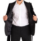 Dolce & Gabbana Black Velvet Single Breasted One Button Blazer